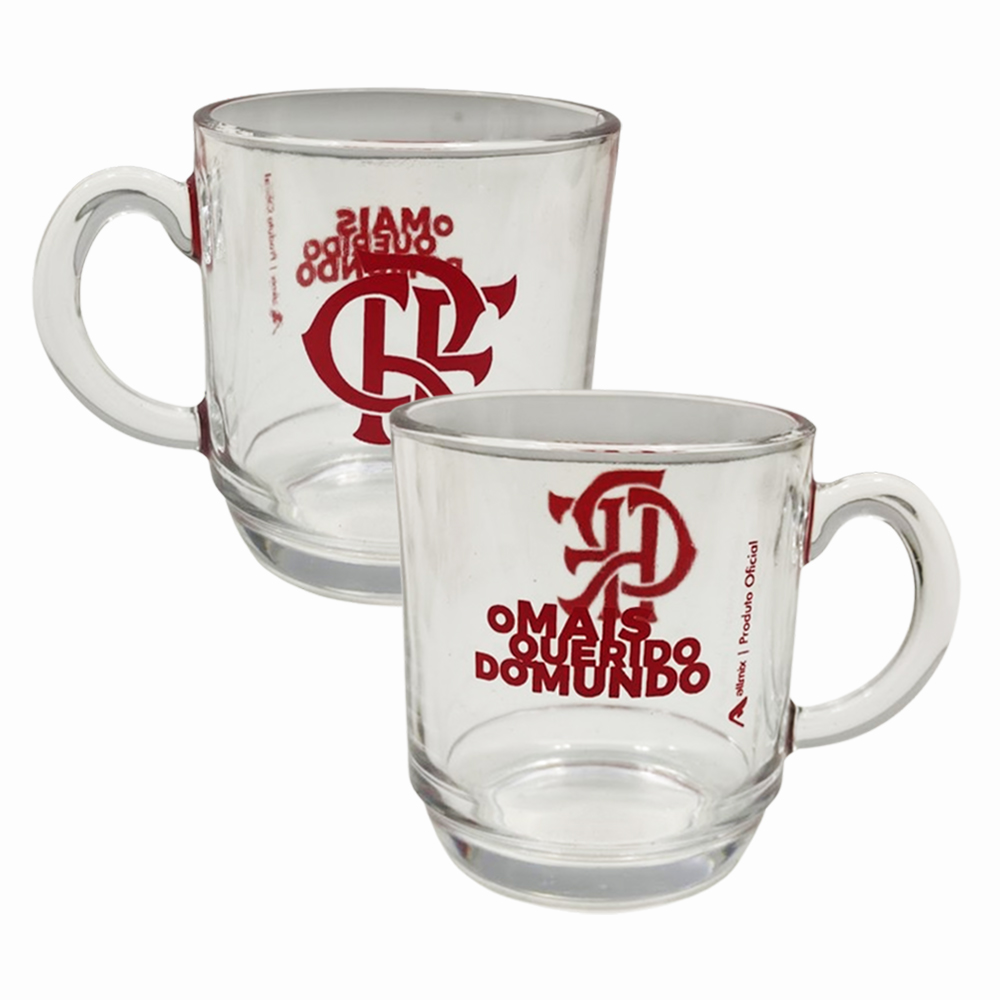 CANECA ASPEN MODELO FLAMENGO EM VIDRO 300ML REF: 590933