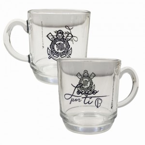 CANECA ASPEN MODELO CORINTHIANS EM VIDRO 300ML REF: 590939 CANECA ASPEN MODELO CORINTHIANS EM VIDRO 300ML REF: 590939