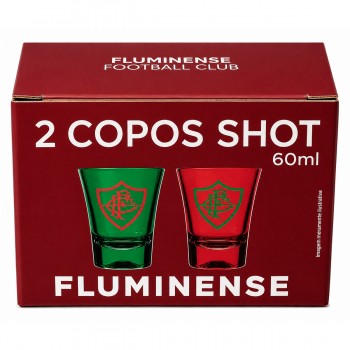 KIT 2 COPOS DE SHOT PRIME DE VIDRO 60ML MODELO FLUMINENSE REF: 23040235 KIT 2 COPOS DE SHOT PRIME DE VIDRO 60ML MODELO FLUMINENSE REF: 23040235