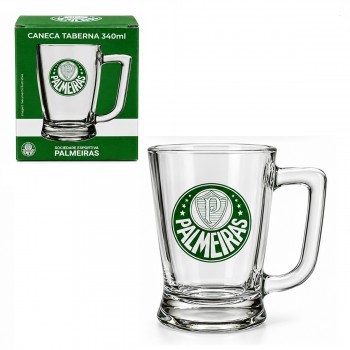 CANECA TABERNA DE VIDRO 340ML MODELO PALMEIRAS REF: 5901038 CANECA TABERNA DE VIDRO 340ML MODELO PALMEIRAS REF: 5901038