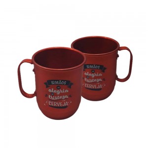 CANECA MODELO IRMÃOS NA ALEGRIA EM ALUMÍNIO 500ML REF: 804005 CANECA MODELO IRMÃOS NA ALEGRIA EM ALUMÍNIO 500ML REF: 804005