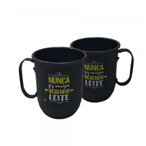 CANECA MODELO NUCA FIZ AMIGOS BEBENDO LEITE EM ALUMÍNIO 500ML REF: 804006 CANECA MODELO NUCA FIZ AMIGOS BEBENDO LEITE EM ALUMÍNIO 500ML REF: 804006