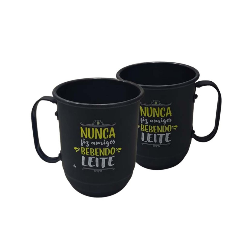 CANECA MODELO NUCA FIZ AMIGOS BEBENDO LEITE EM ALUMÍNIO 500ML REF: 804006 CANECA MODELO NUCA FIZ AMIGOS BEBENDO LEITE EM ALUMÍNIO 500ML REF: 804006