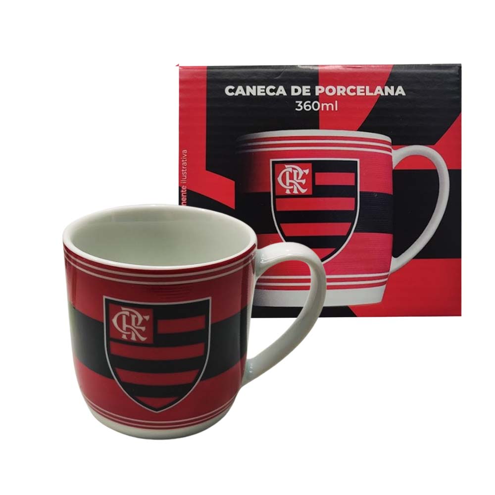 CANECA MODELO TIMES FLAMENGO EM PORCELANA 360ML REF: 441133