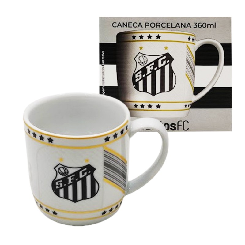 CANECA SANTOS EM PORCELANA 360ML REF: 441137 CANECA SANTOS EM PORCELANA 360ML REF: 441137