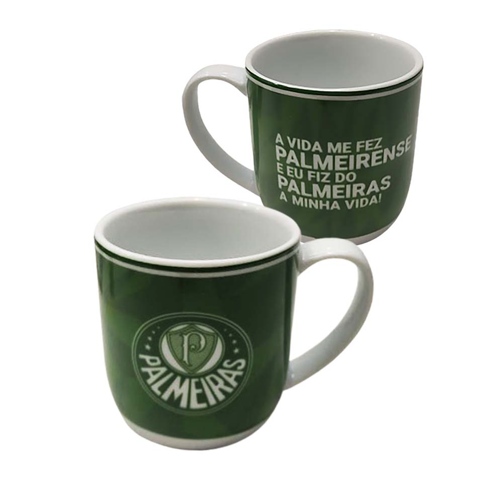 CANECA MODELO TIMES PALMEIRAS EM PORCELANA 360ML REF: 441138