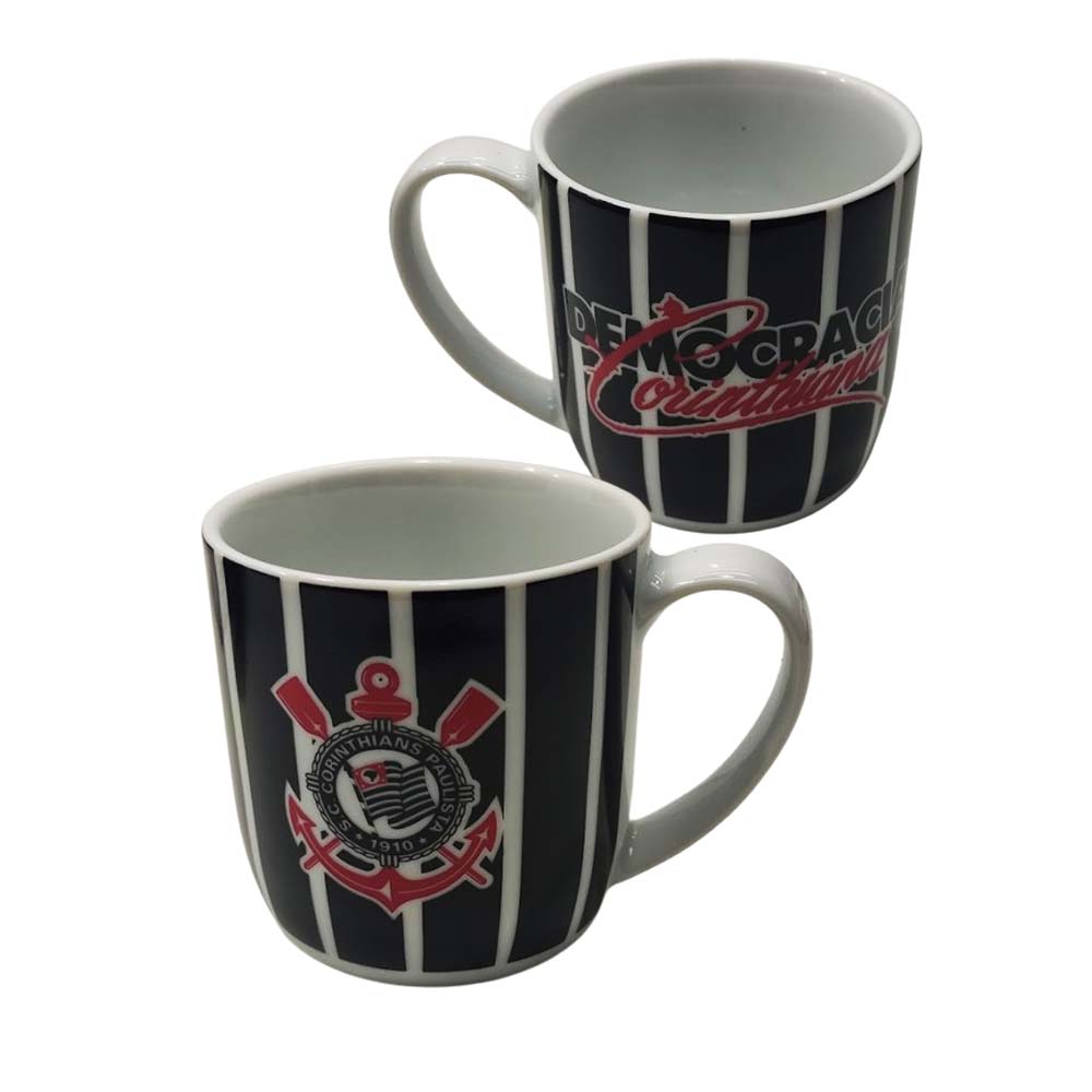 CANECA MODELO TIMES CORINTHIANS EM PORCELANA 360ML REF: 441239