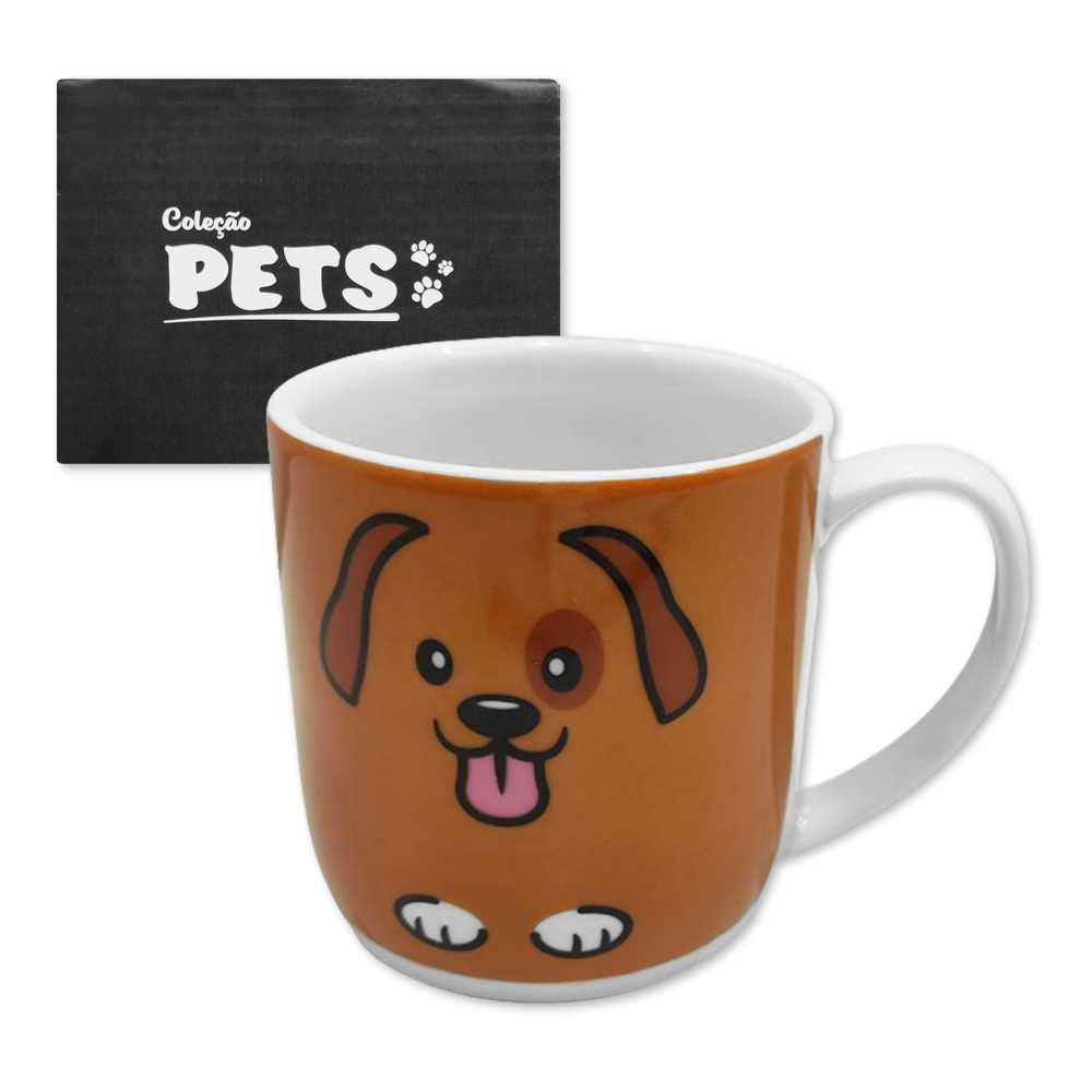 CANECA URBAN MODELO PET DOG EM PORCELANA 360ML REF: 401161