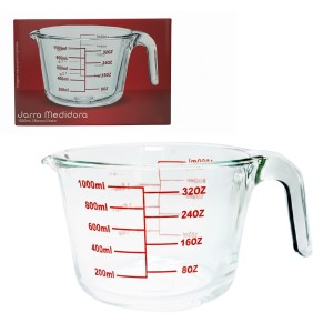 JARRA BOROSSILICATO MEDIDORA DE VIDRO 1000ML REF: 101000
