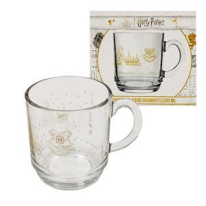 CANECA DE VIDRO HARRY POTTER HOGWARTS 300ML REF: 5909142