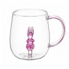 CANECA BOROSSILICATO DE VIDRO 350ML MODELO COELHO 3D REF: 223049 CANECA BOROSSILICATO DE VIDRO 350ML MODELO COELHO 3D REF: 223049