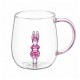CANECA BOROSSILICATO DE VIDRO 350ML MODELO COELHO 3D REF: 223049
