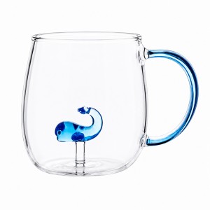 CANECA BOROSSILICATO DE VIDRO 420ML MODELO BALEIA REF: 223129