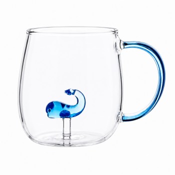 CANECA BOROSSILICATO DE VIDRO 420ML MODELO BALEIA REF: 223129