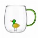 CANECA BOROSSILICATO DE VIDRO 420ML MODELO PATINHO REF: 223128
