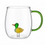 CANECA BOROSSILICATO DE VIDRO 420ML MODELO PATINHO REF: 223128