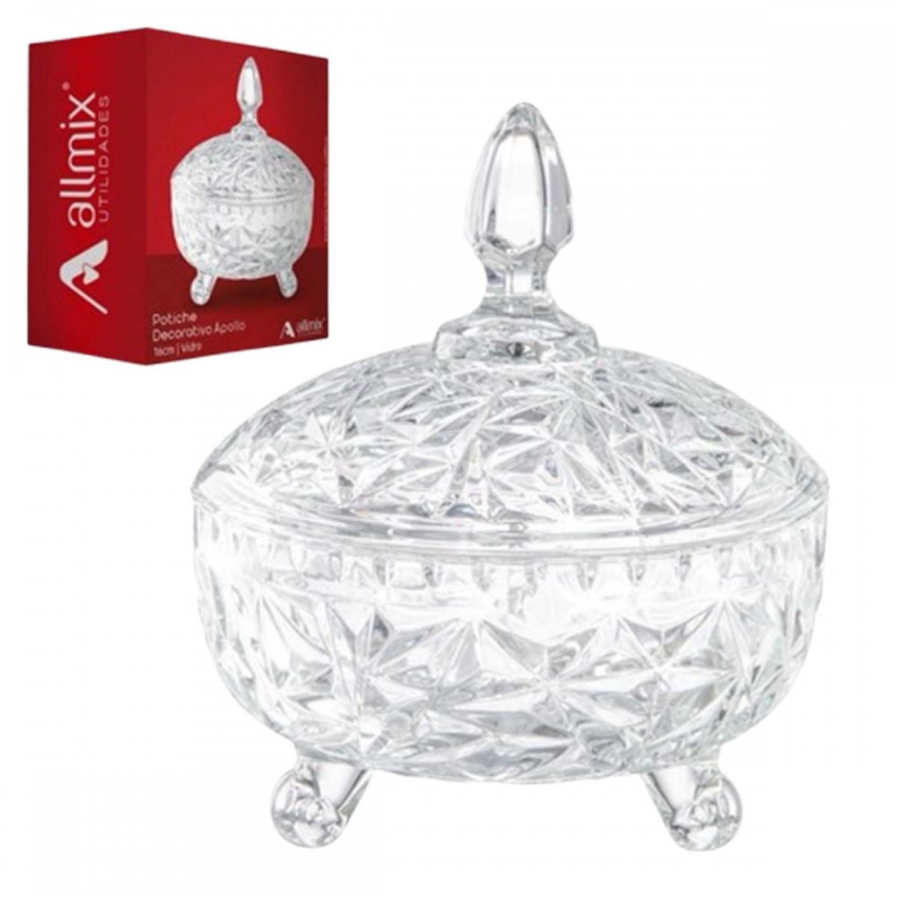 POTICHE DECORATIVO APOLLO EM VIDRO REF: 767003