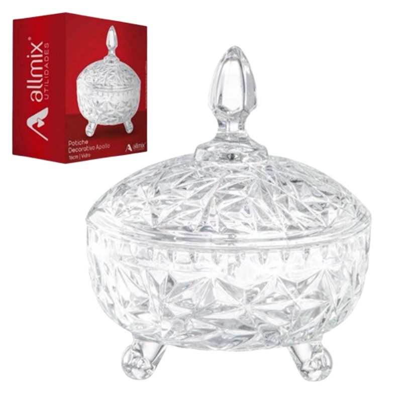 POTICHE DECORATIVO APOLLO EM VIDRO REF: 767003
