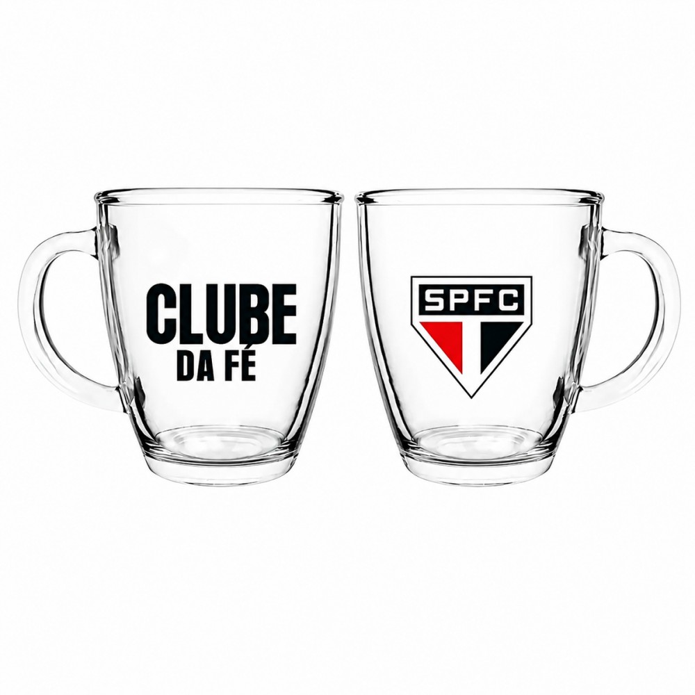 CANECA DE VIDRO 350ML MODELO SÃO PAULO REF: 111136