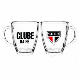 CANECA DE VIDRO 350ML MODELO SÃO PAULO REF: 111136