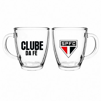 CANECA DE VIDRO 350ML MODELO SÃO PAULO REF: 111136