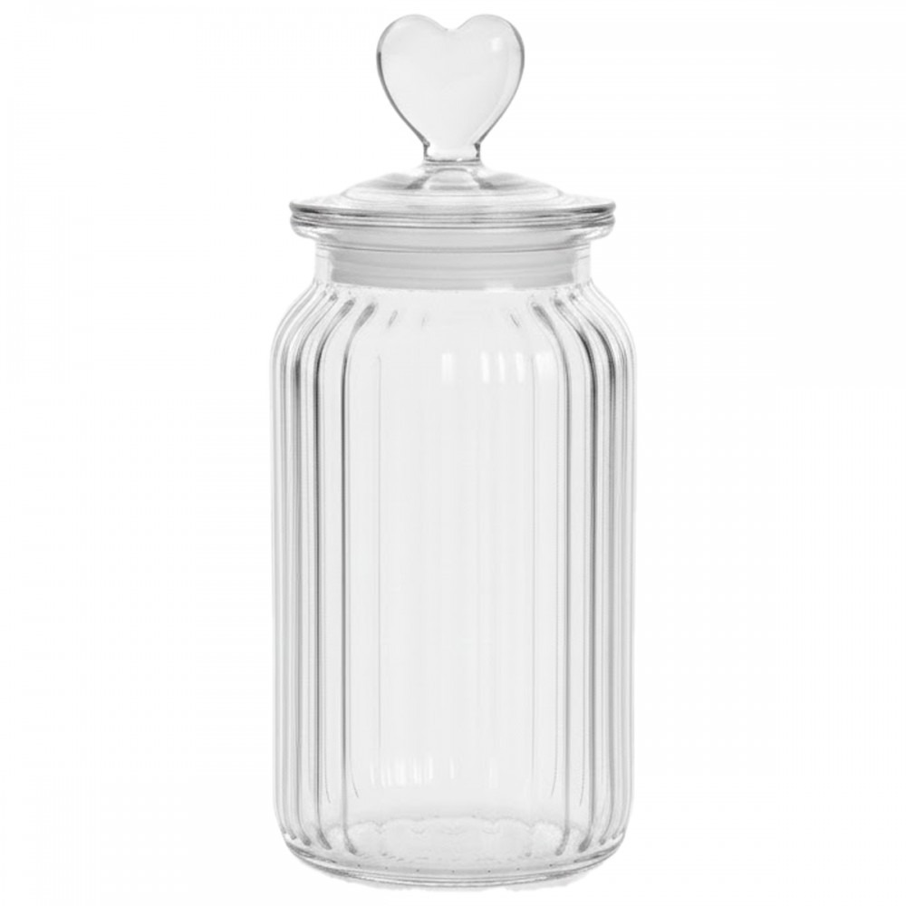 POTE DE VIDRO COM TAMPA HERMÉTICA MODELO CORAÇÃO 1250ML REF: 230541 POTE DE VIDRO COM TAMPA HERMÉTICA MODELO CORAÇÃO 1250ML REF: 230541