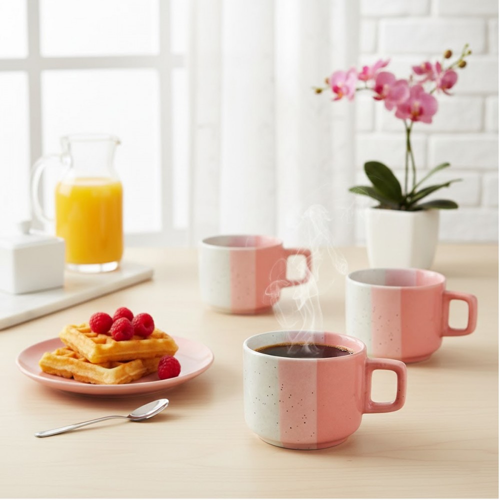 KIT 4 XÍCARAS DE CERÂMICA 90ML REF: 321101