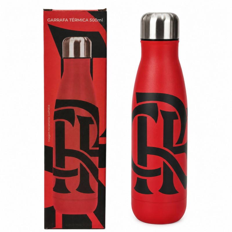 GARRAFA TÉRMICA INOX 500 ML MODELO FLAMENGO REF: 113133 GARRAFA TÉRMICA INOX 500 ML MODELO FLAMENGO REF: 113133