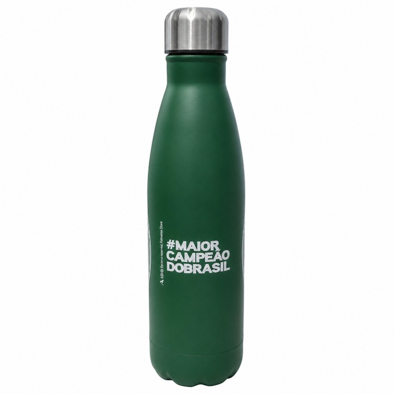 GARRAFA TÉRMICA INOX 500 ML MODELO PALMEIRAS REF: 113138 GARRAFA TÉRMICA INOX 500 ML MODELO PALMEIRAS REF: 113138