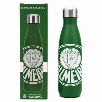 GARRAFA TÉRMICA INOX 500 ML MODELO PALMEIRAS REF: 113138