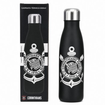 GARRAFA TÉRMICA INOX 500 ML MODELO CORINTHIANS REF: 113139