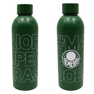 GARRAFA TÉRMICA INOX 500ML PALMEIRAS REF: 123238