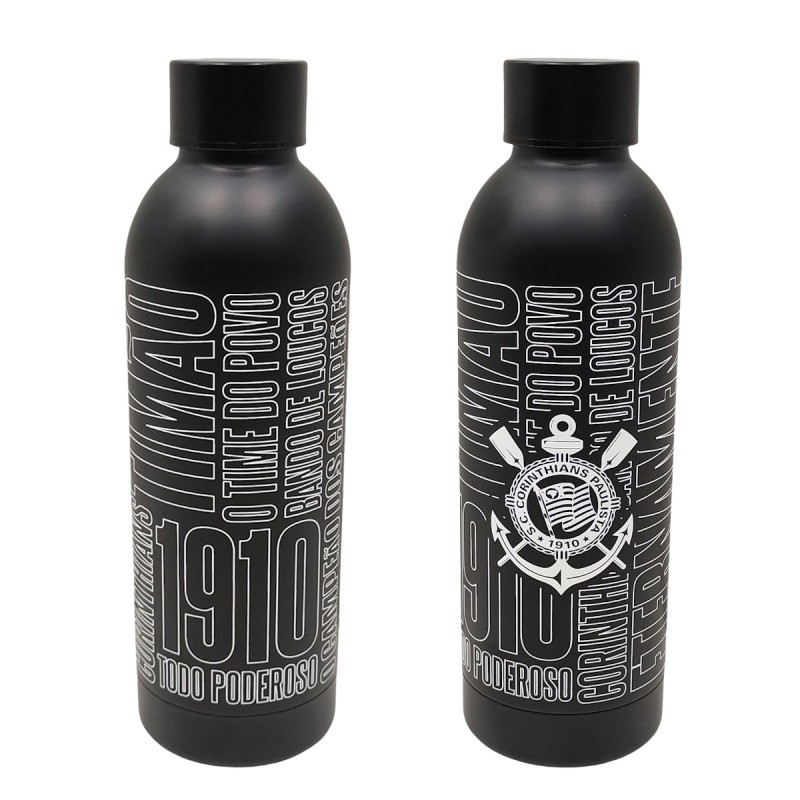 GARRAFA TÉRMICA INOX 500ML CORINTHIANS REF: 123239 GARRAFA TÉRMICA INOX 500ML CORINTHIANS REF: 123239