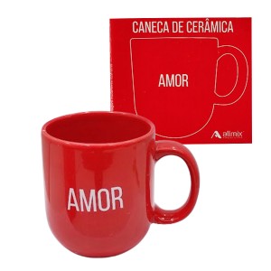 CANECA 220 ML MOMENTOS EM CERAMICA - AMOR REF:341800