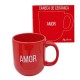 CANECA 220 ML MOMENTOS EM CERAMICA - AMOR REF:341800