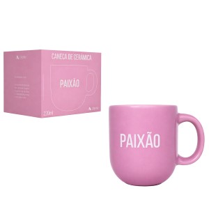 CANECA 220ML MOMENTOS DE CERÂMICA MODELO PAIXÃO REF:341803