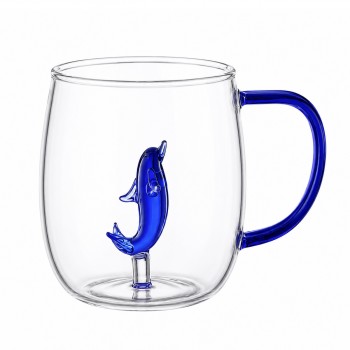 CANECA BOROSSILICATO DE VIDRO 420ML MODELO GOLFINHO REF: 213029