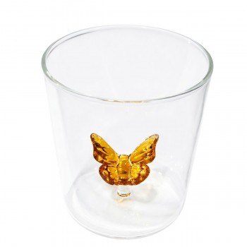 COPO BOROSSILICATO 3D 350ML MODELO BORBOLETA REF: 213024 COPO BOROSSILICATO 3D 350ML MODELO BORBOLETA REF: 213024