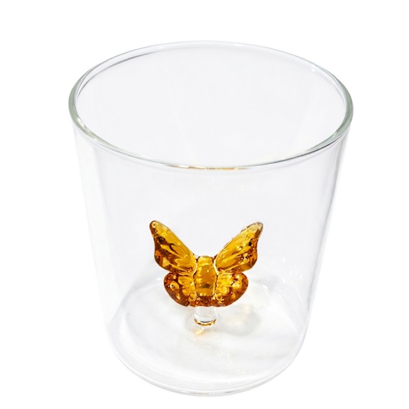 COPO BOROSSILICATO 3D 350ML MODELO BORBOLETA REF: 213024