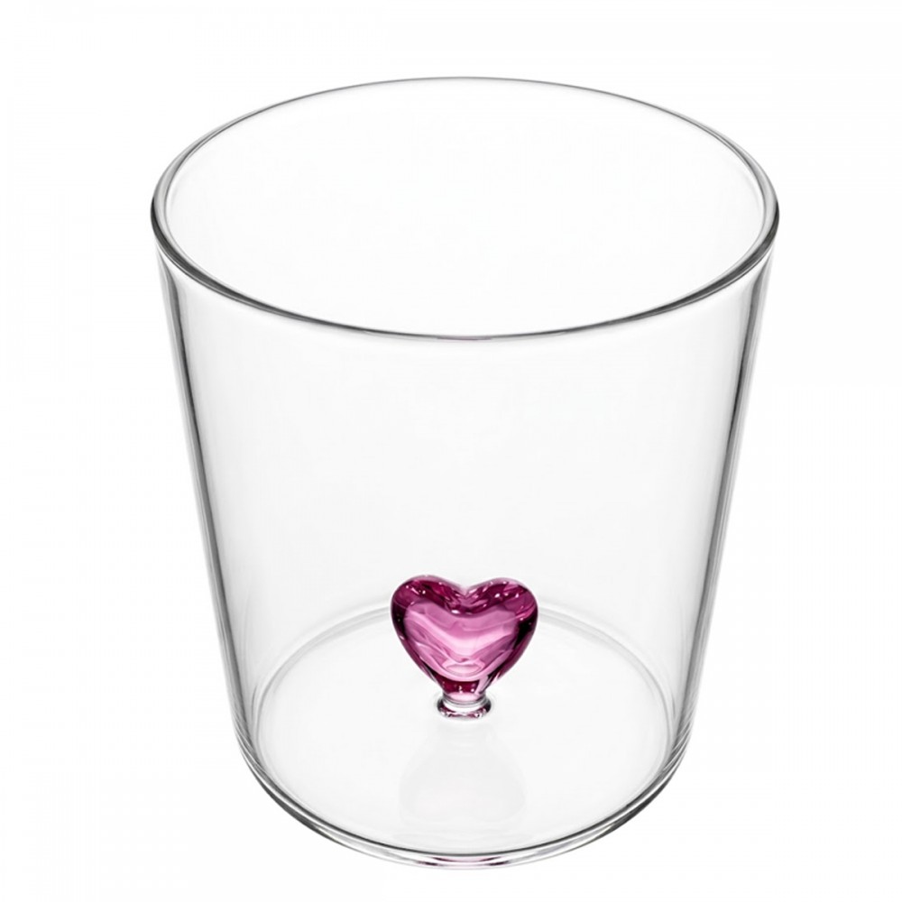 COPO BOROSSILICATO 3D 350ML MODELO CORAÇÃO REF: 213023