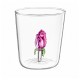COPO BOROSSILICATO DE VIDRO 350ML MODELO ROSA 3D REF: 213022