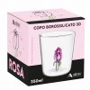 COPO BOROSSILICATO DE VIDRO 350ML MODELO ROSA 3D REF: 213022