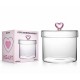 POTE BOROSSILICATO DE VIDRO COM TAMPA 650ML CORAÇÃO REF: 241025 POTE BOROSSILICATO DE VIDRO COM TAMPA 650ML CORAÇÃO REF: 241025
