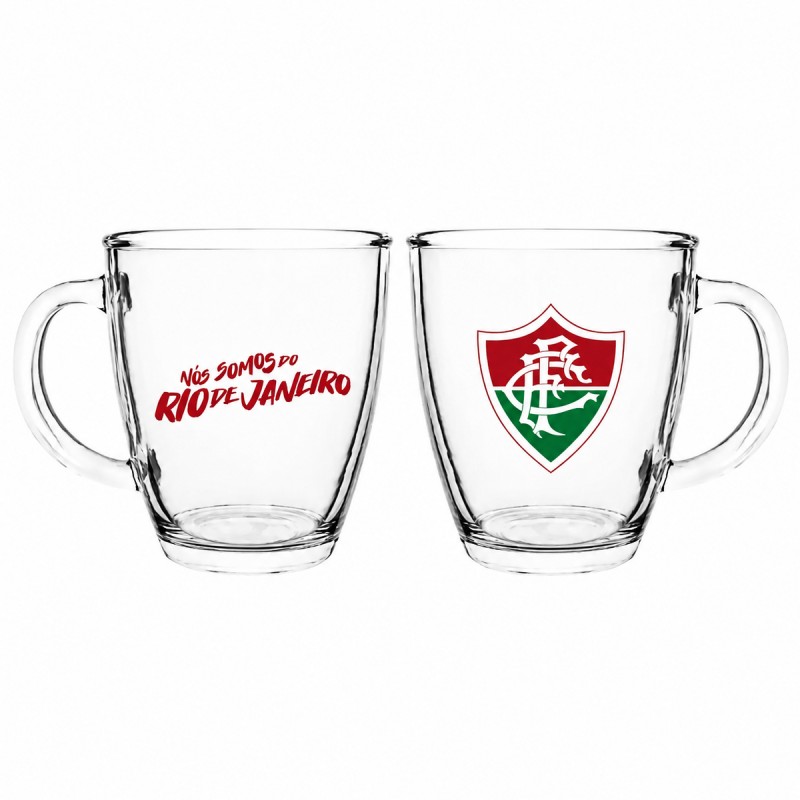 CANECA DE VIDRO 350ML MODELO FLUMINENSE REF: 111135