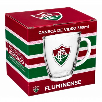 CANECA DE VIDRO 350ML MODELO FLUMINENSE REF: 111135 CANECA DE VIDRO 350ML MODELO FLUMINENSE REF: 111135