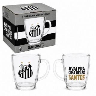 CANECA DE VIDRO 350ML MODELO SANTOS REF: 111137
