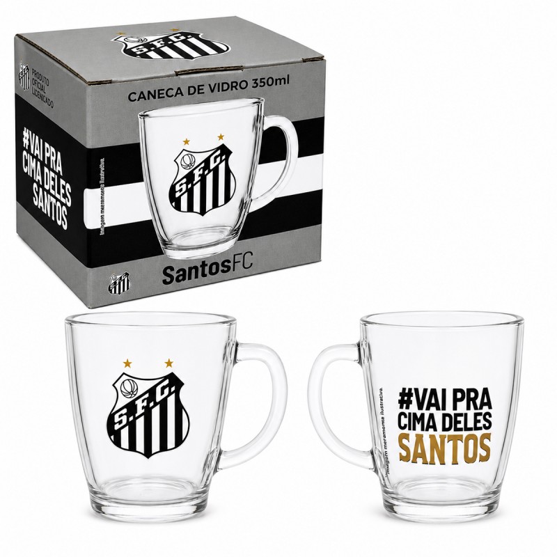 CANECA DE VIDRO 350ML MODELO SANTOS REF: 111137