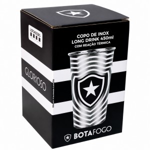 COPO TÉRMICO INOX 450ML COM REAÇÃO TÉRMICA MODELO BOTAFOGO REF: 131332