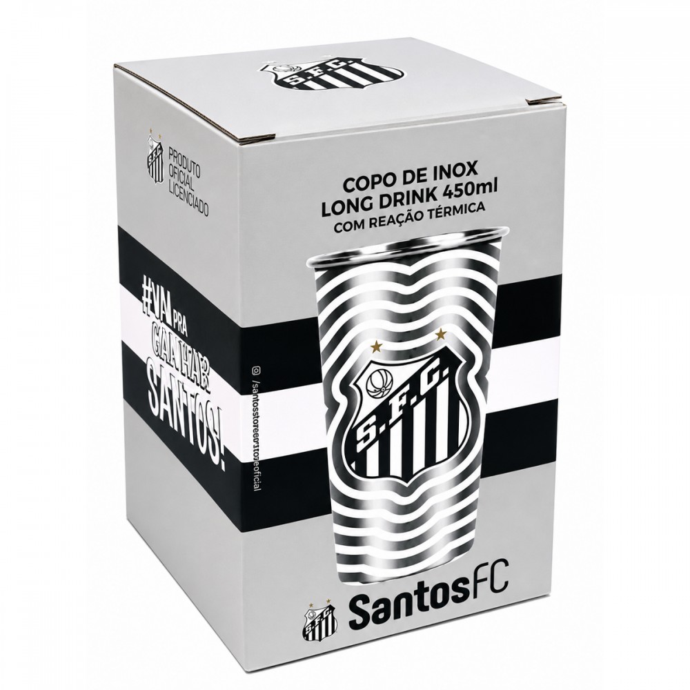 COPO TÉRMICO INOX 450ML COM REAÇÃO TERMICA MODELO SANTOS REF: 131337 COPO TÉRMICO INOX 450ML COM REAÇÃO TERMICA MODELO SANTOS REF: 131337