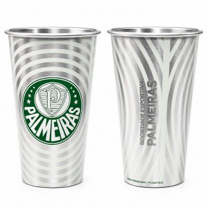 COPO TÉRMICO INOX 450ML COM REAÇÃO TÉRMICA MODELO PALMEIRAS REF: 131338